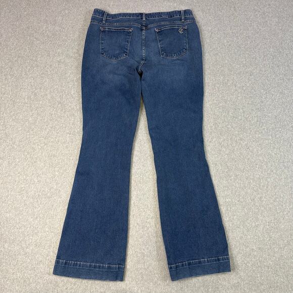 Cj by Cookie Johnson Felicity Flare Jeans WMNS 34x32 Blue Mid Rise Medium Wash - Picture 3 of 13